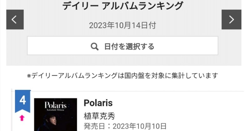 Polaris発売(27)チャートイン編