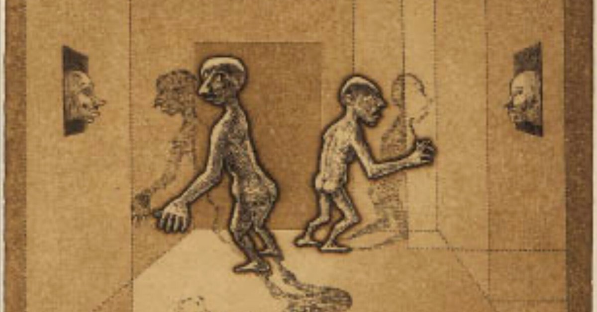 浜田知明　月夜　銅版画 浜田知明「月夜」銅版画 :: 絵画買取・販売 - シバヤマ