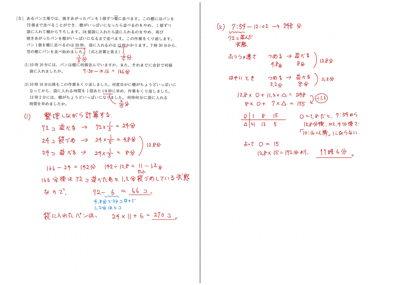 2024 雙葉中 算数｜うえたけ
