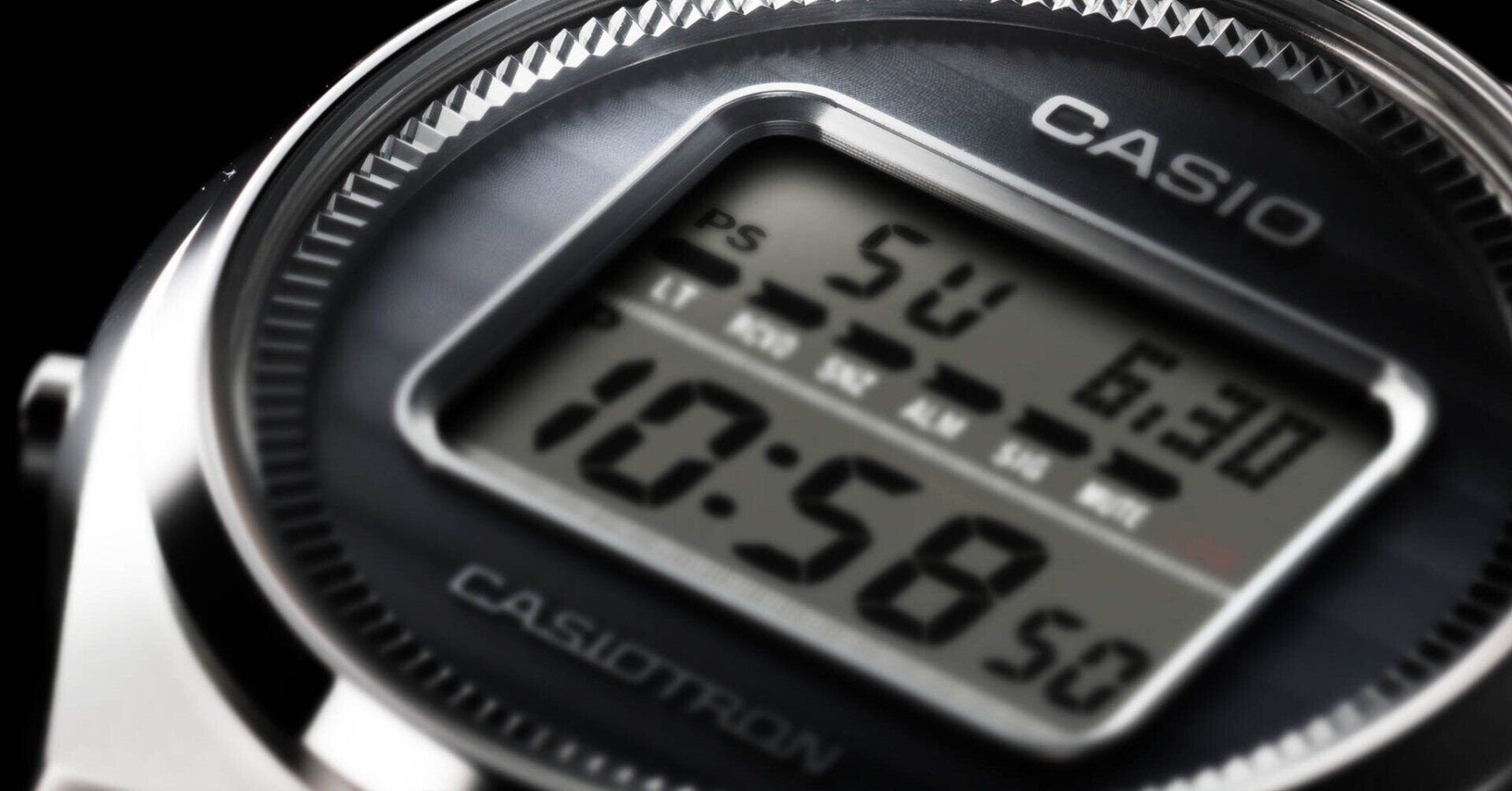 稼動 CASIO カシオトロン 56CS-52 デジタル腕時計 Vintage Casio 56CS-52 CASIOTRON Time Scan (1980s) Men Watch SUPER