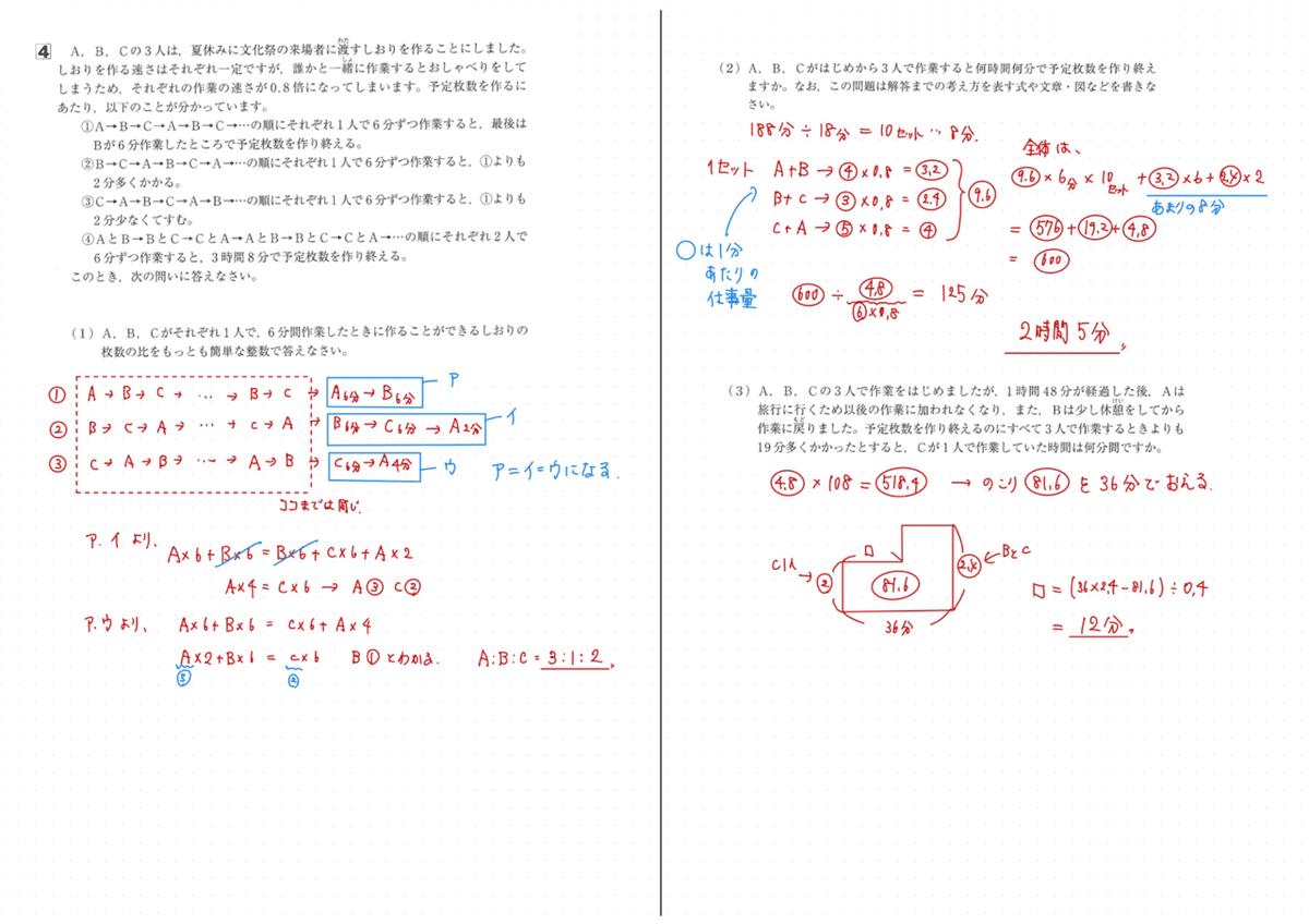2024 洗足学園中 算数｜うえたけ