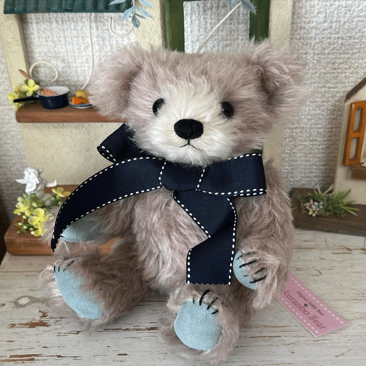 ハンドメイド☆テディベア作家の作品☆ハープを持ったベア2体セット