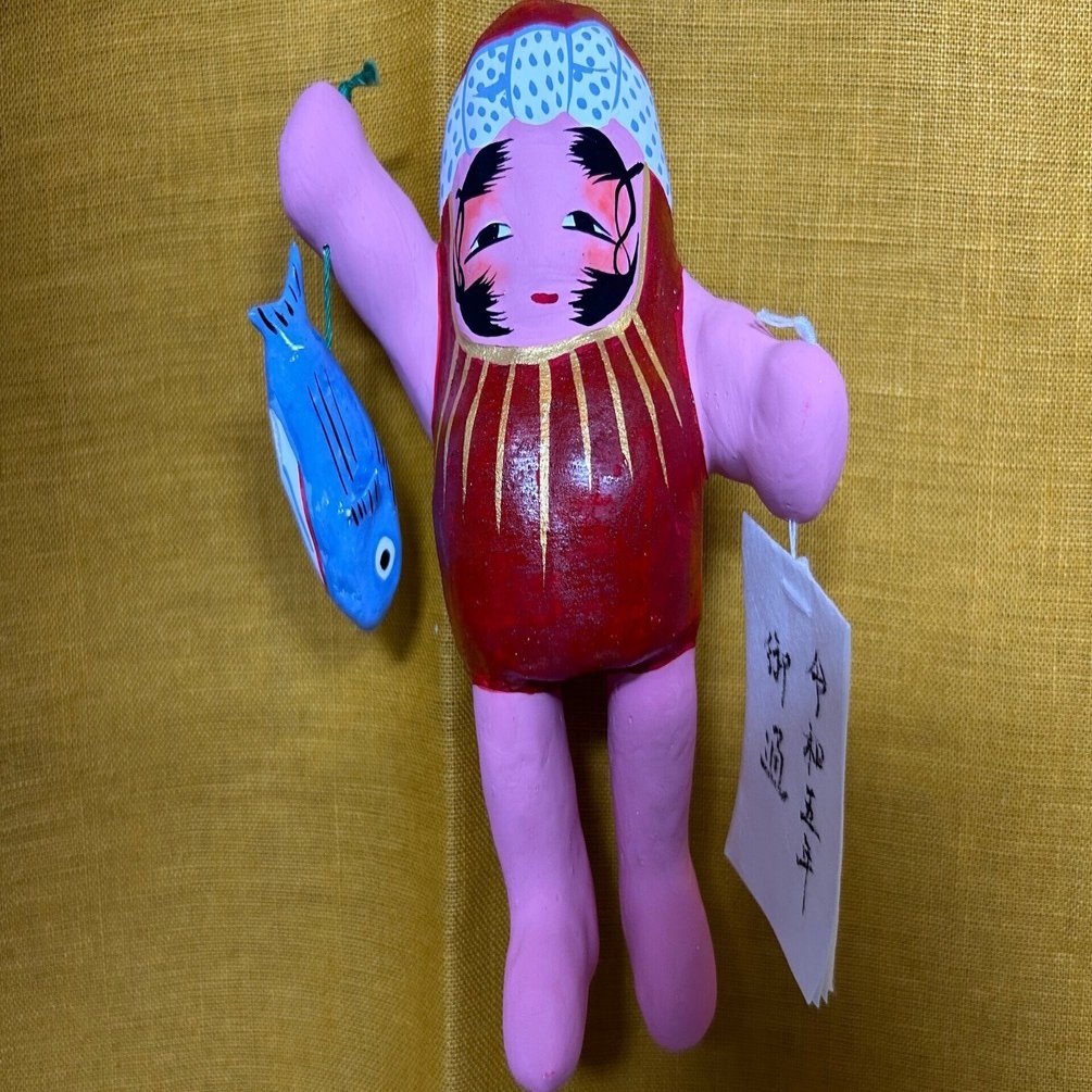 希少】【美品】静岡張子 沢屋 達磨抱き小僧 郷土玩具 伝統工芸 廃絶