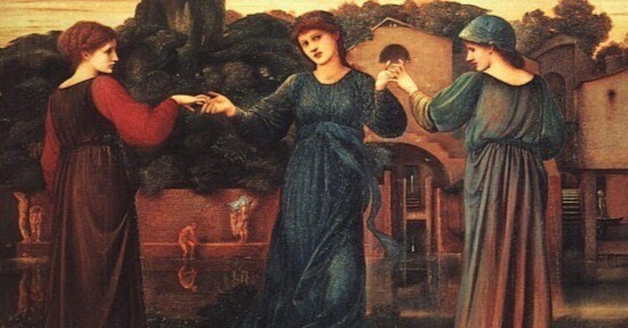 ラファエル前派のモデル 三美神｜薄明かりの絵画