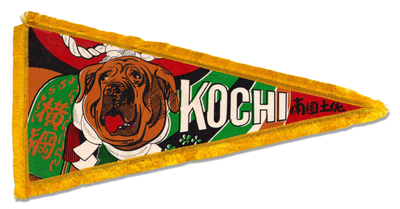 一幅のペナント物語#35】価値観変化で絶滅した高知の「土佐闘犬