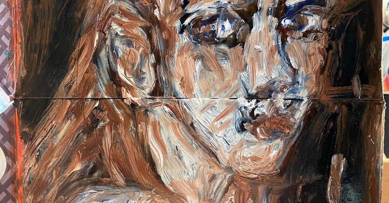 絵画油彩【ぼくのともだち】