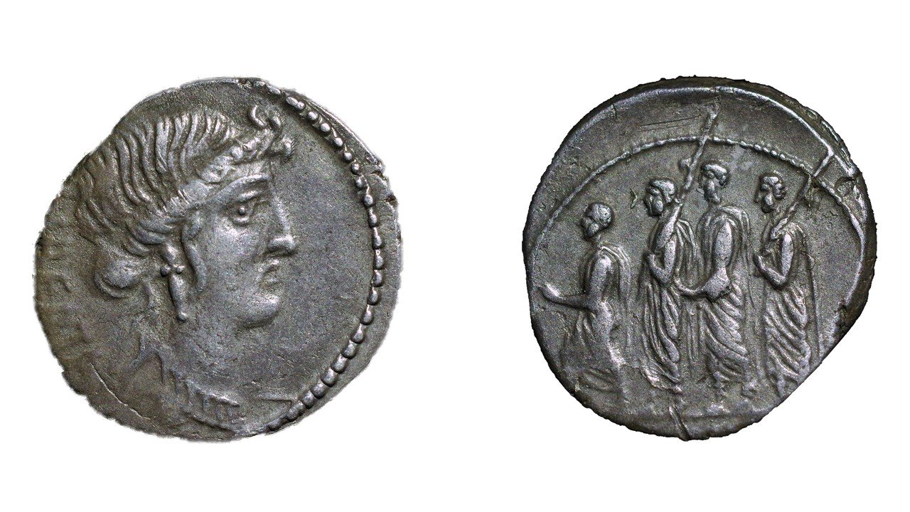 共和政ローマのコイン TKC201 共和政ローマ発行のデナリウスコイン