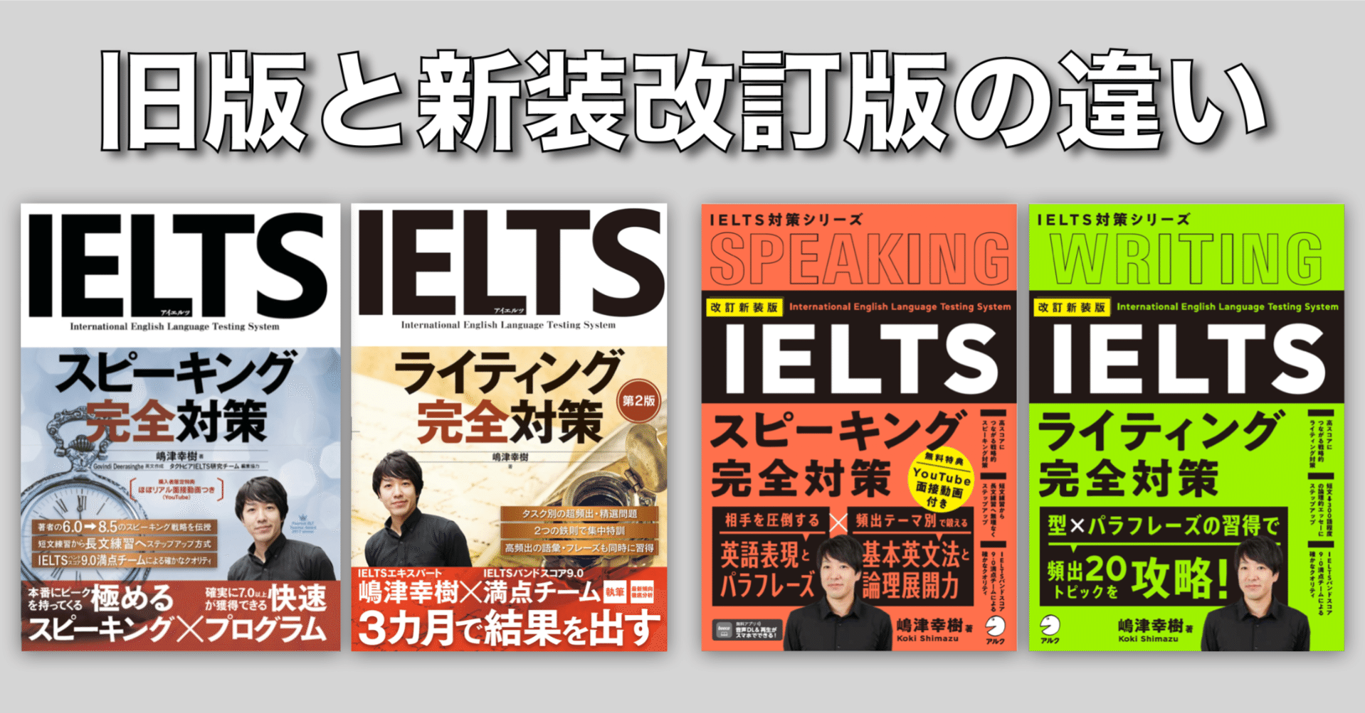 改訂新装版IELTSスピーキング/ライティング完全対策（アルク）｜嶋津