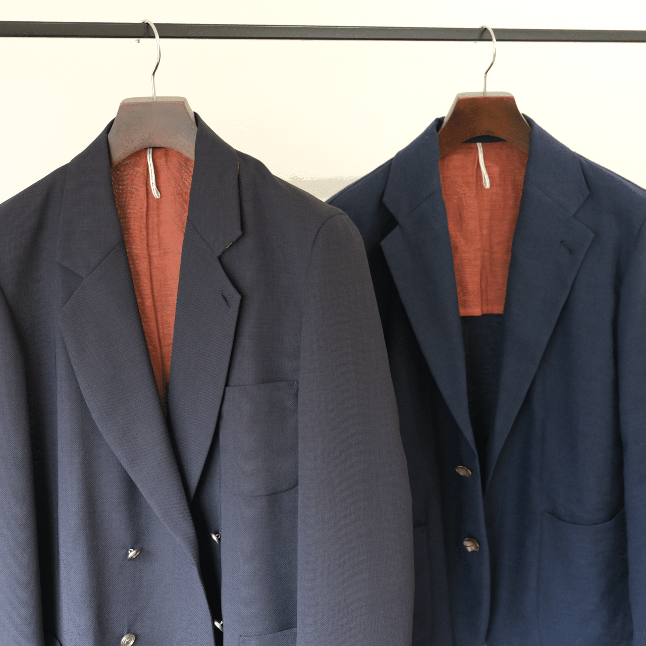 【美品】ms braque × MOON社 フランネル ネイビージャケット m's braqueが作るネイビーブレザー｜水岡