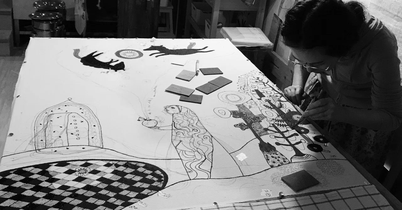 専用　筒描き　多色染　削除予定　　　1 筒描き」という染色技法｜Ka10