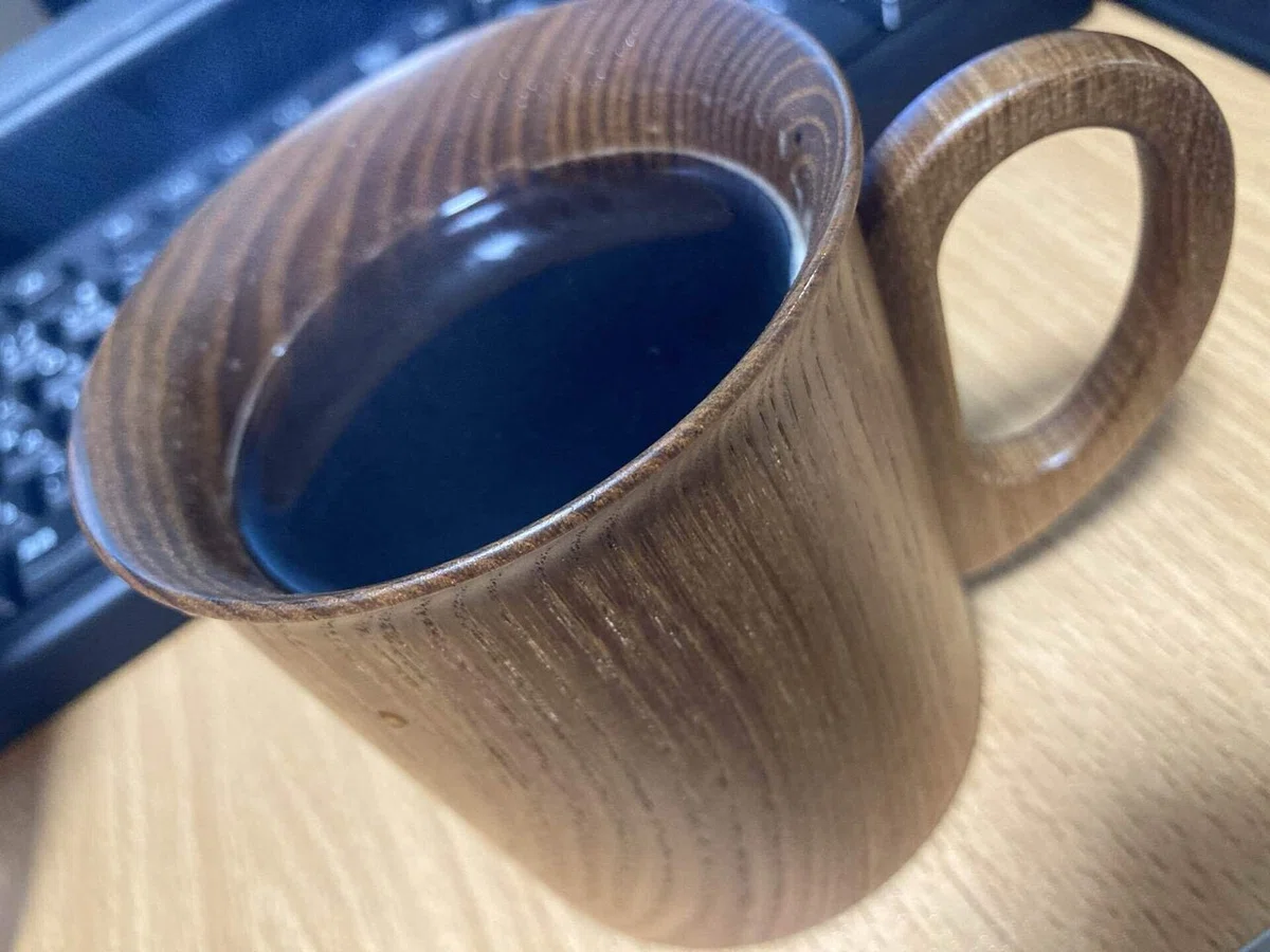 コーヒーのために木製マグカップを買った｜粉奈丸