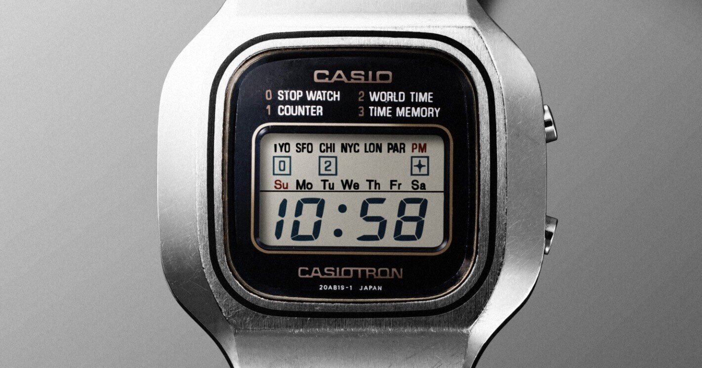 初期 カシオトロン CASIOTRON ビンテージ カシオの「オモシロ時計」物語 Vol.1 : 1976年発売「カシオ
