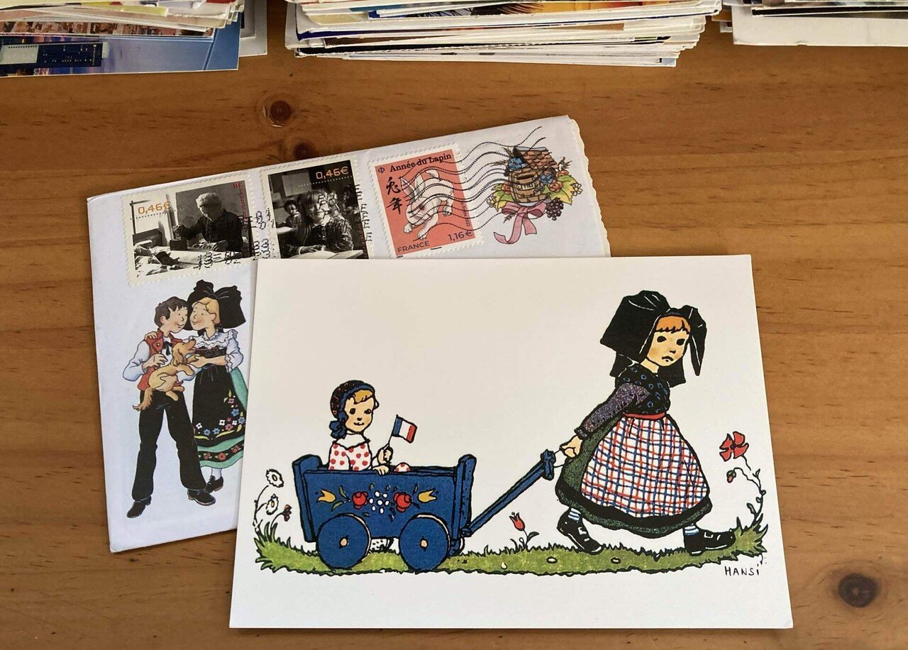 サイン本＆ポストカード付き　世界中の子と友達になれる 外尾悦郎氏の直筆サイン入りポストカード（1枚）、オリジナル