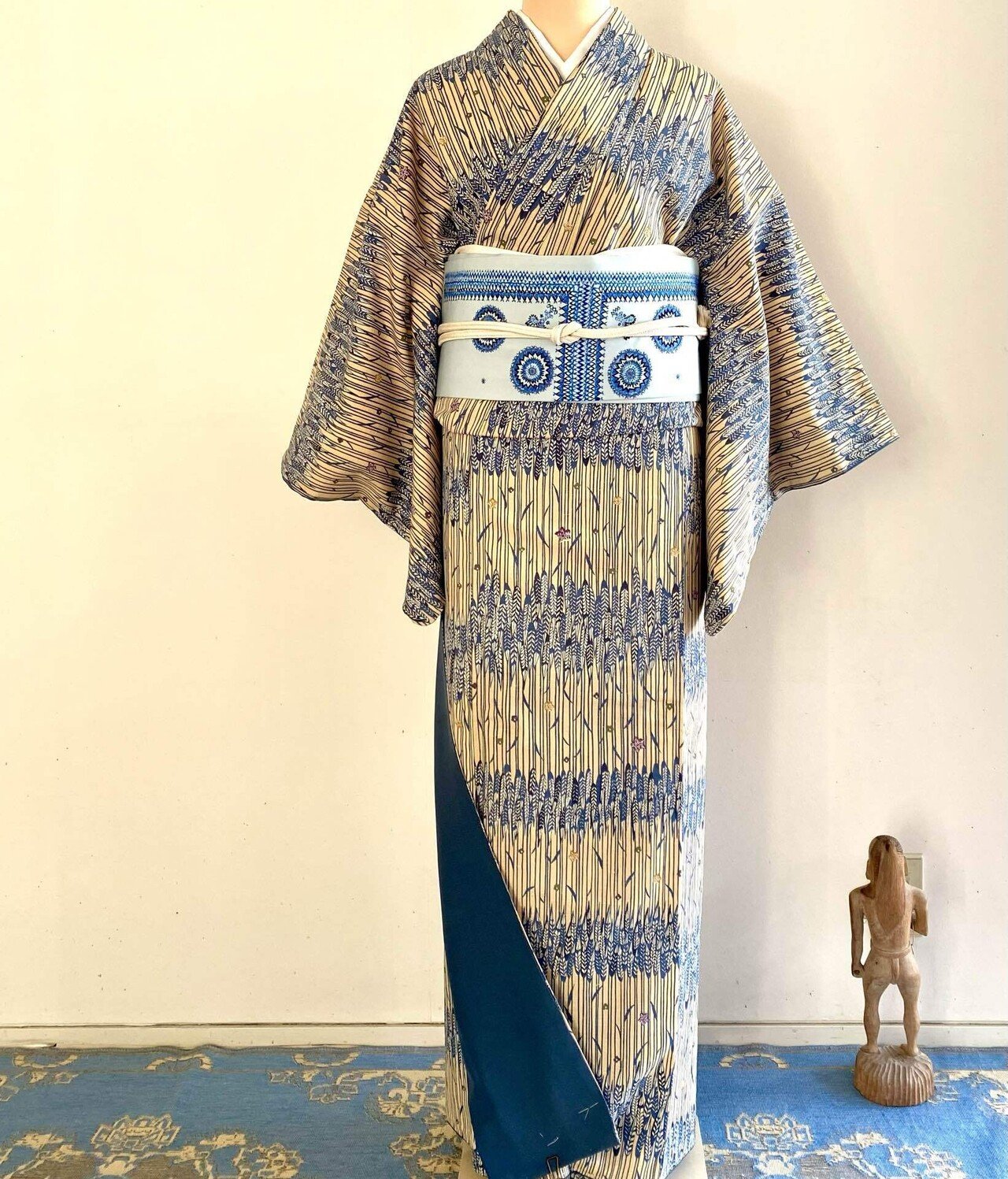 紬着物ぜんまい紬型染tomo様