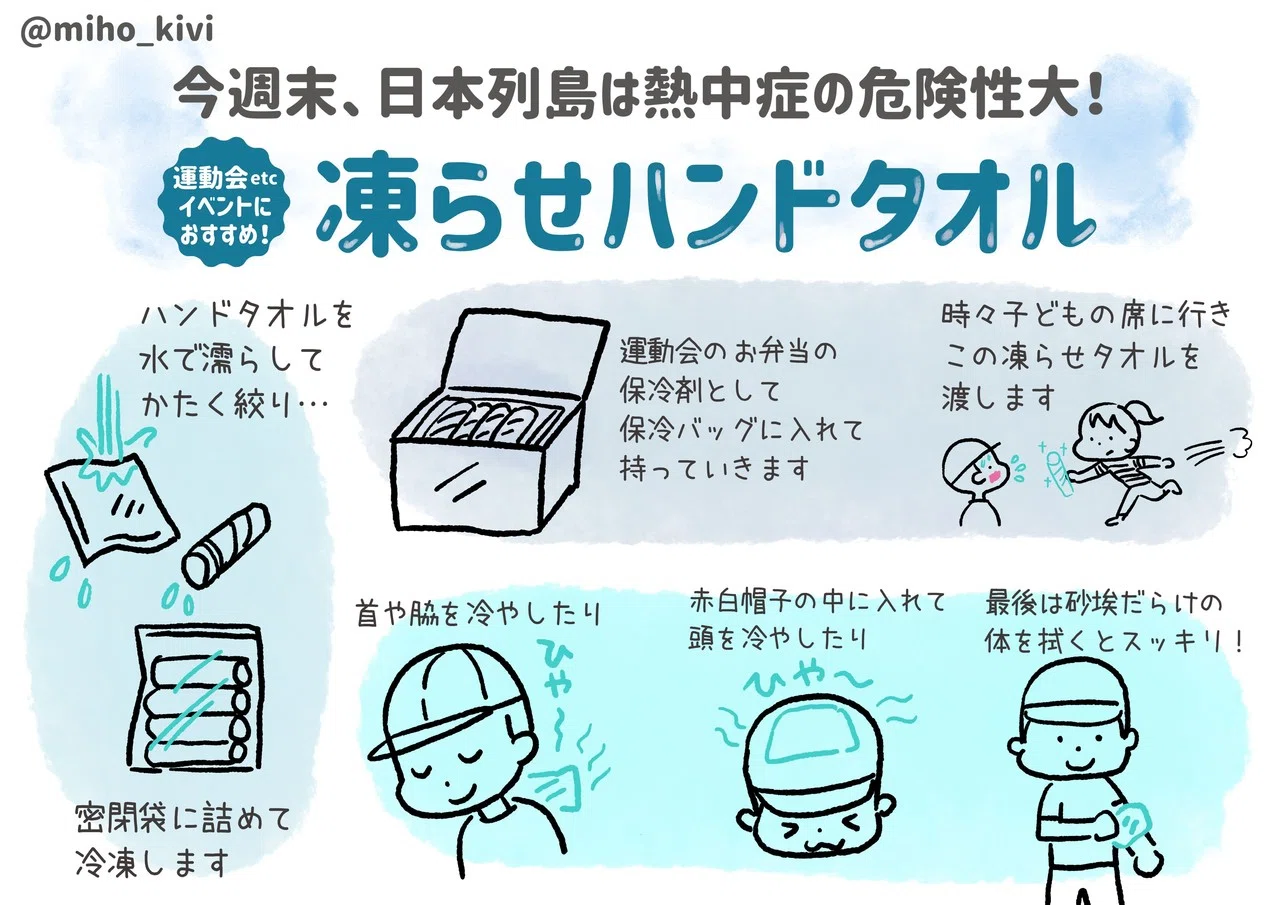 暑い日にオススメしたい 凍らせタオル バズりました みやたみほ