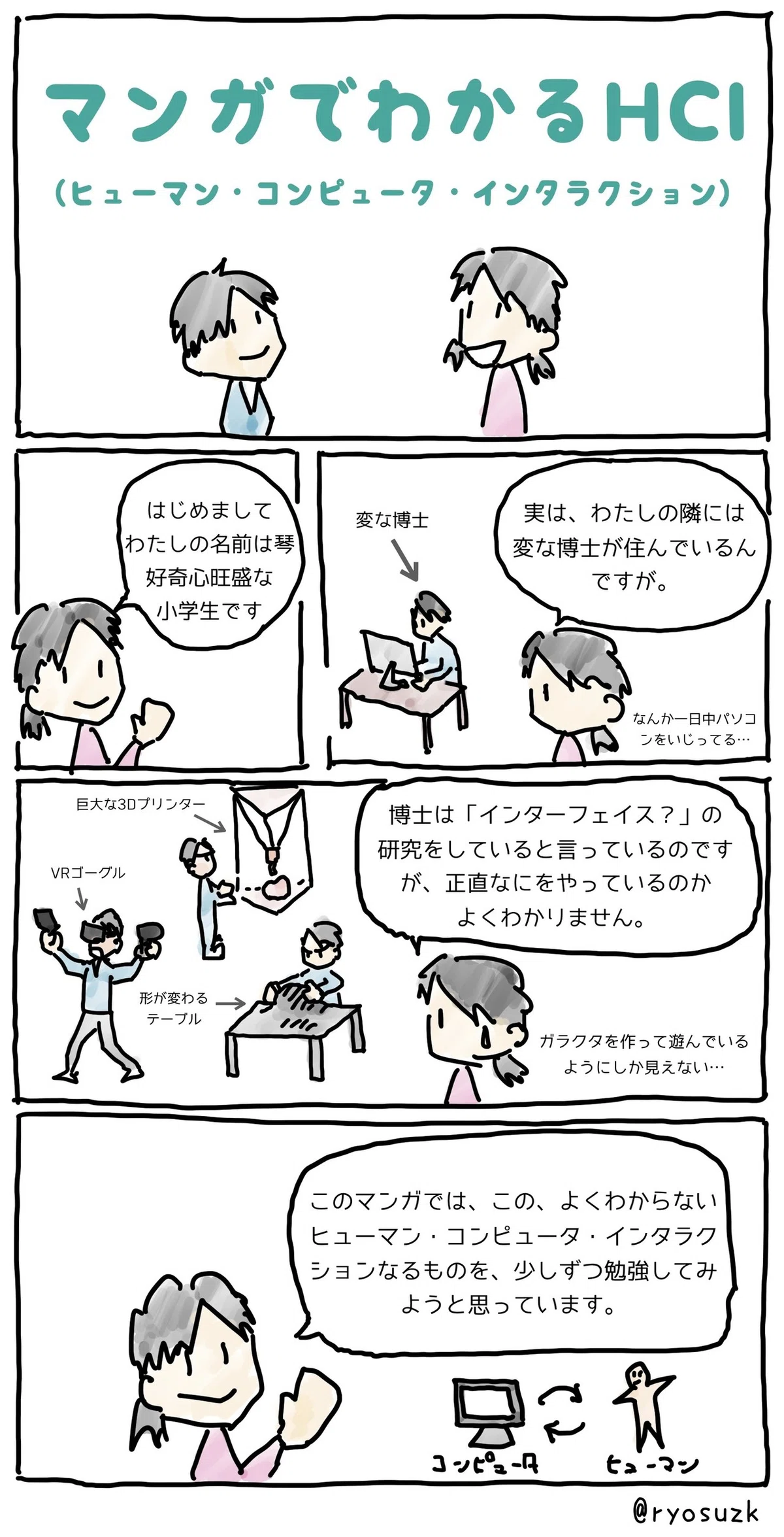マンガでわかるHCI （ヒューマン・コンピュータ・インタラクション 
