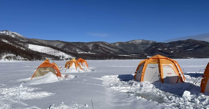北海道のかなやま湖でワカサギ釣り