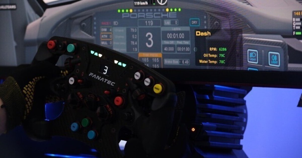 FANATECのステアリングのLED表示タイミングと、iRacingや