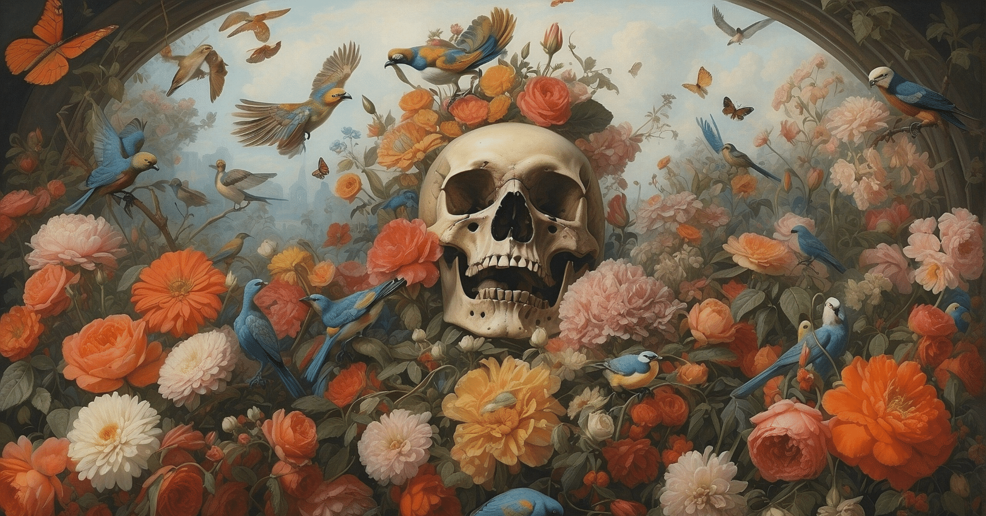 月乃カエル　Skull in the Flowers 月乃カエルSkull in the Flowers