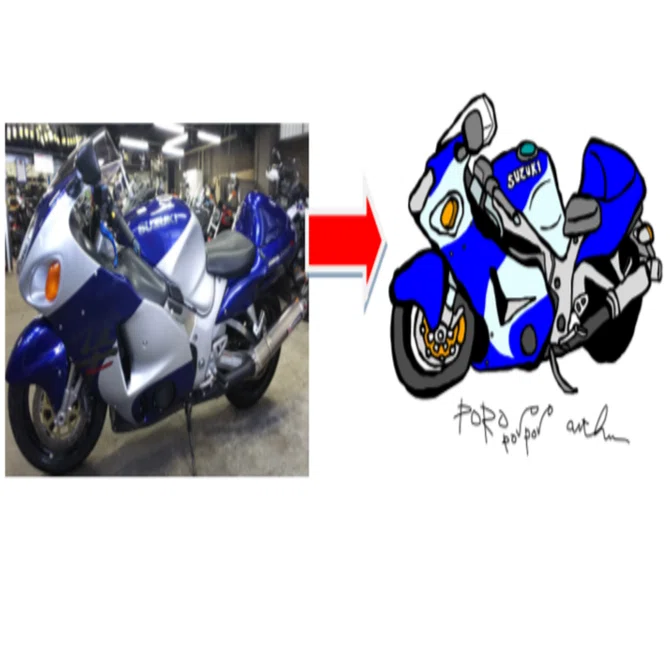 愛車を着る～あなたのバイクを絵にしてTシャツにする｜office 