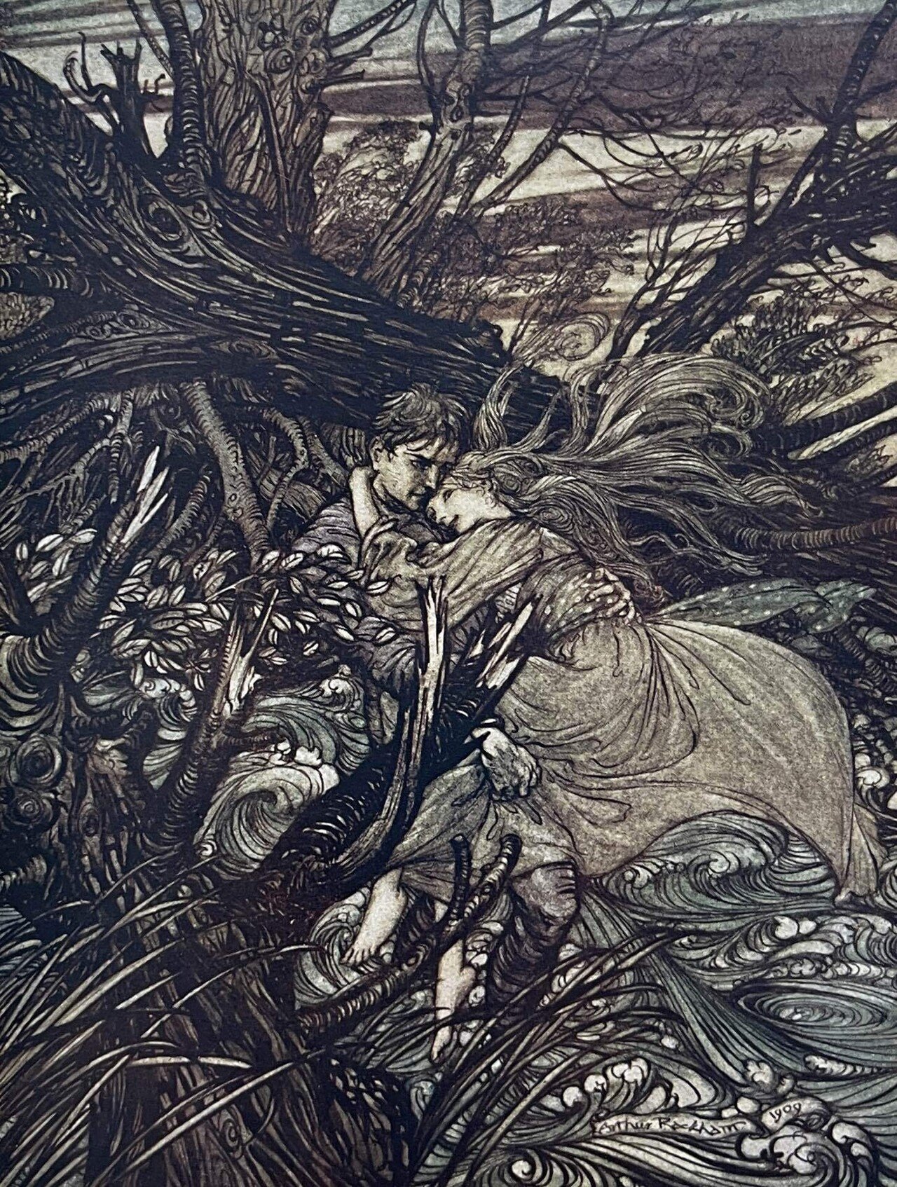 フリードリヒ・フーケ、アーサー・ラッカム『ウンディーネ』1909年初版