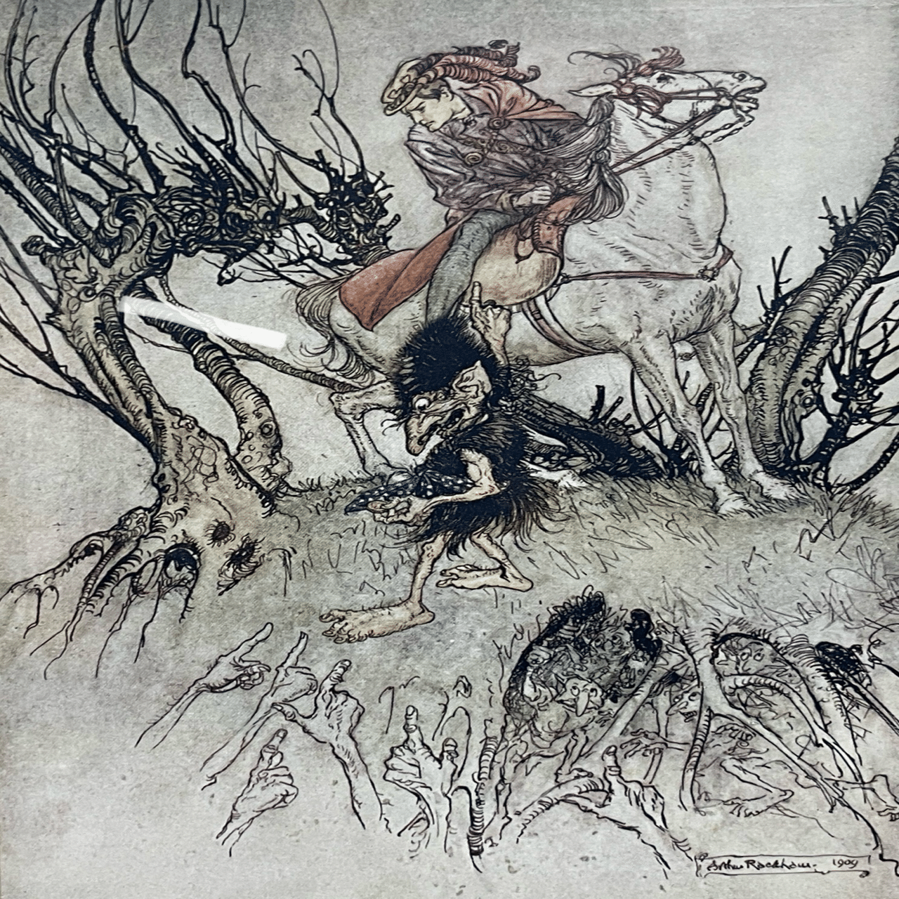 フリードリヒ・フーケ、アーサー・ラッカム『ウンディーネ』1909年初版