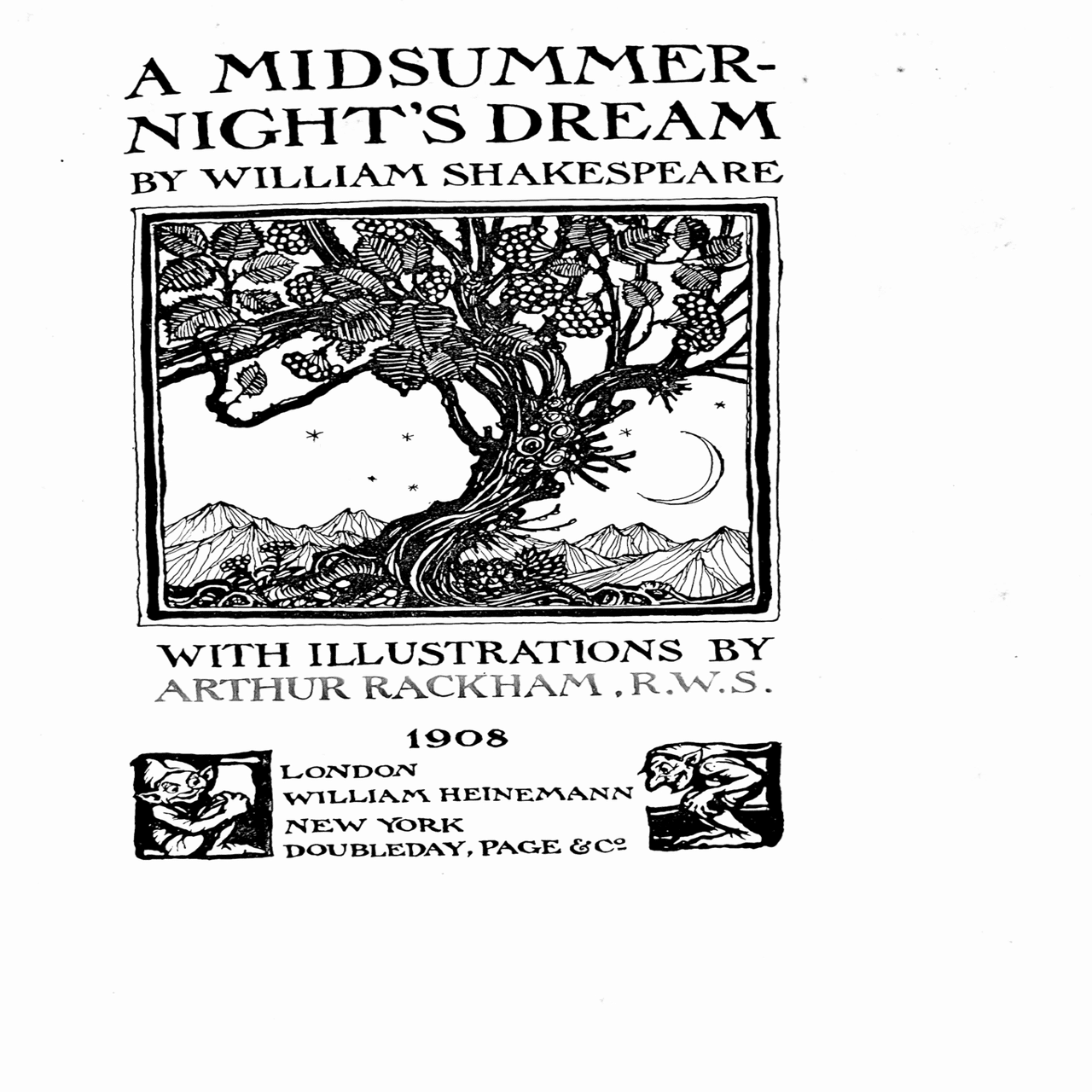 ウィリアム・シェイクスピア、アーサー・ラッカム『真夏の夜の夢』1908
