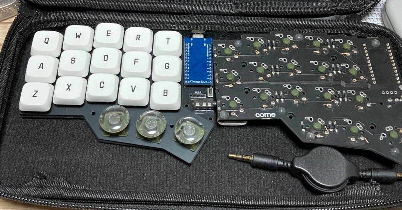 Corne Light V2を銅線でスイッチソケット化した｜ラクダエン