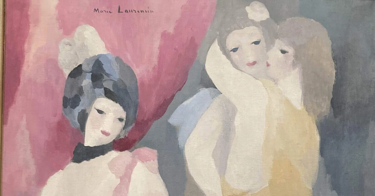 マリー・ローランサン、【座る女】、希少な額装用画集より、新品額装付 