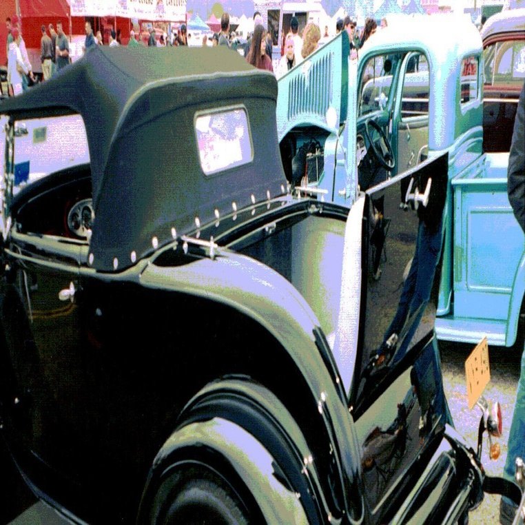 駅馬車 ワールドプレミア チャリティ　 記念シート　ビンテージ　昭和レトロ 1枚の写真から・・・馬車の名残り・ランブルシートのある車｜茶木寿夫