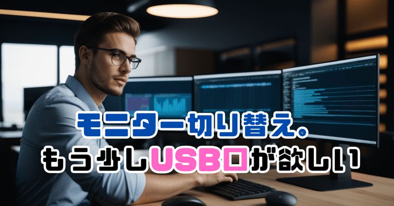 モニター切り替えガジェット。USB差込口をもちょっと増やしたい。。。