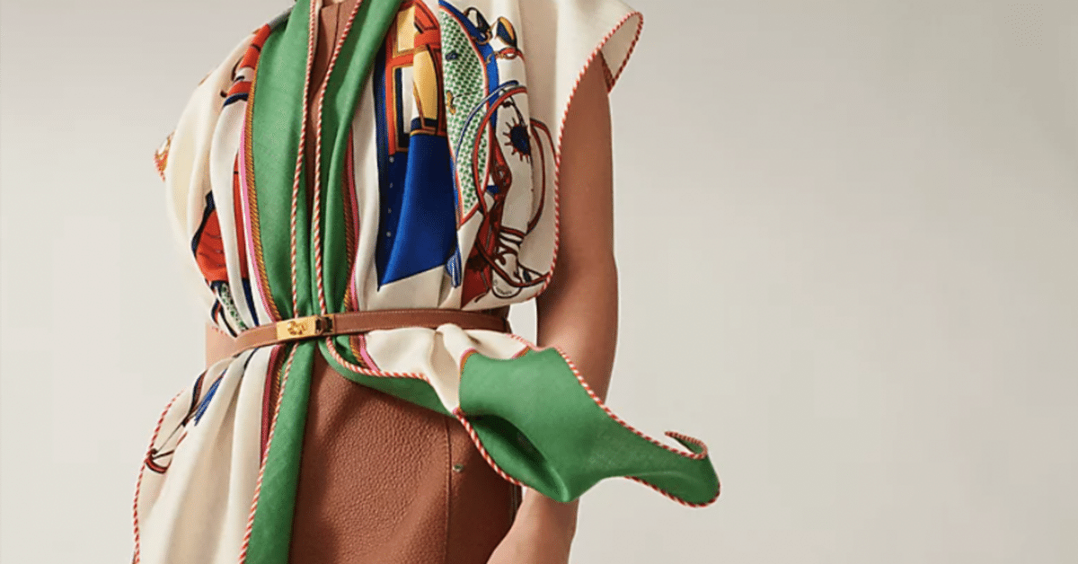 エルメスレクタングルカシミア／シルク