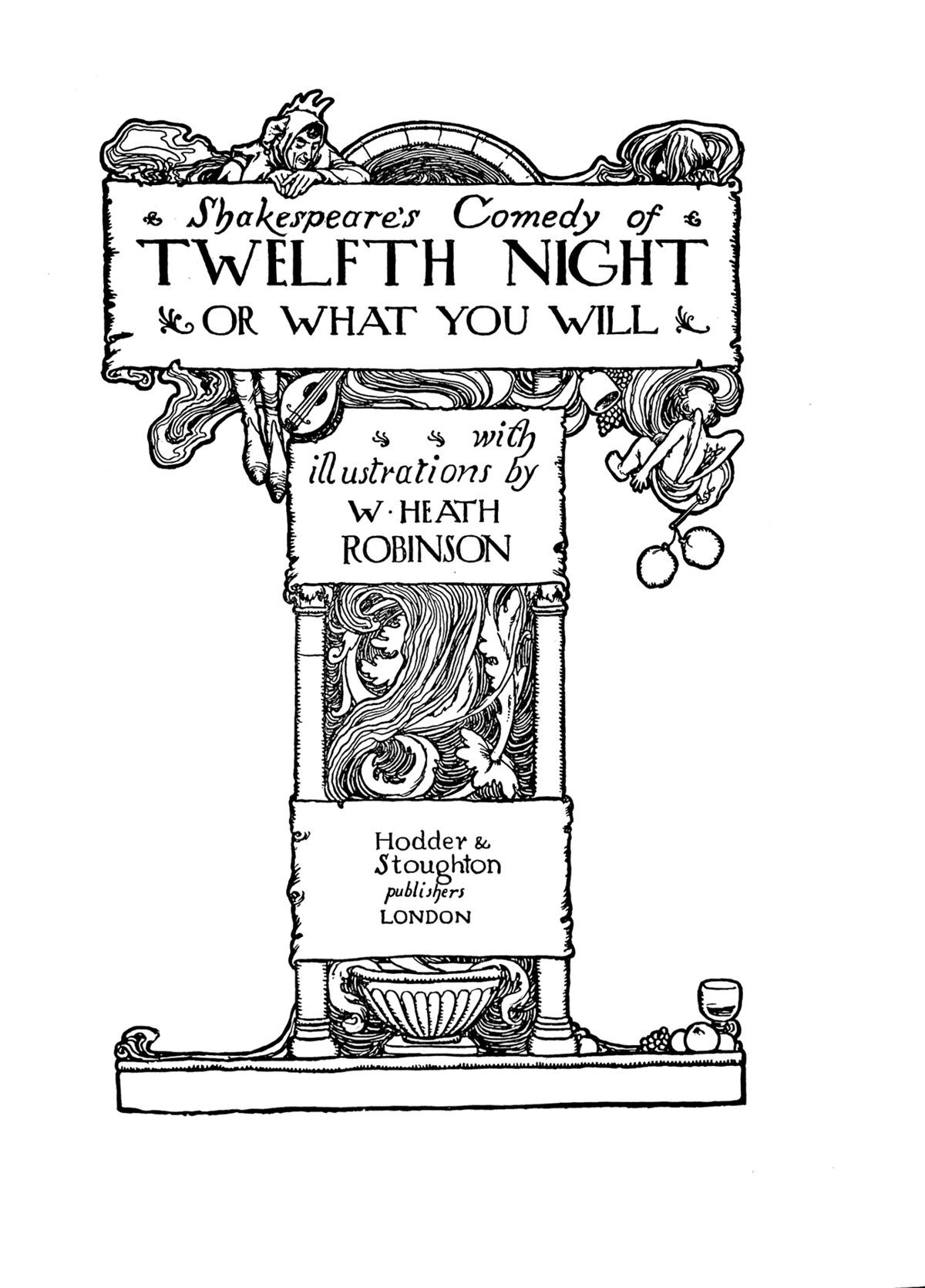 ウィリアム・シェイクスピア、ヒース・ロビンソン『十二夜』1908