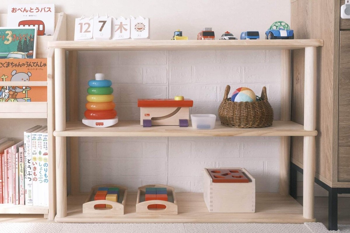 子供部屋】私の理想を叶えてくれたおもちゃ棚・ワンダーシェルフの  