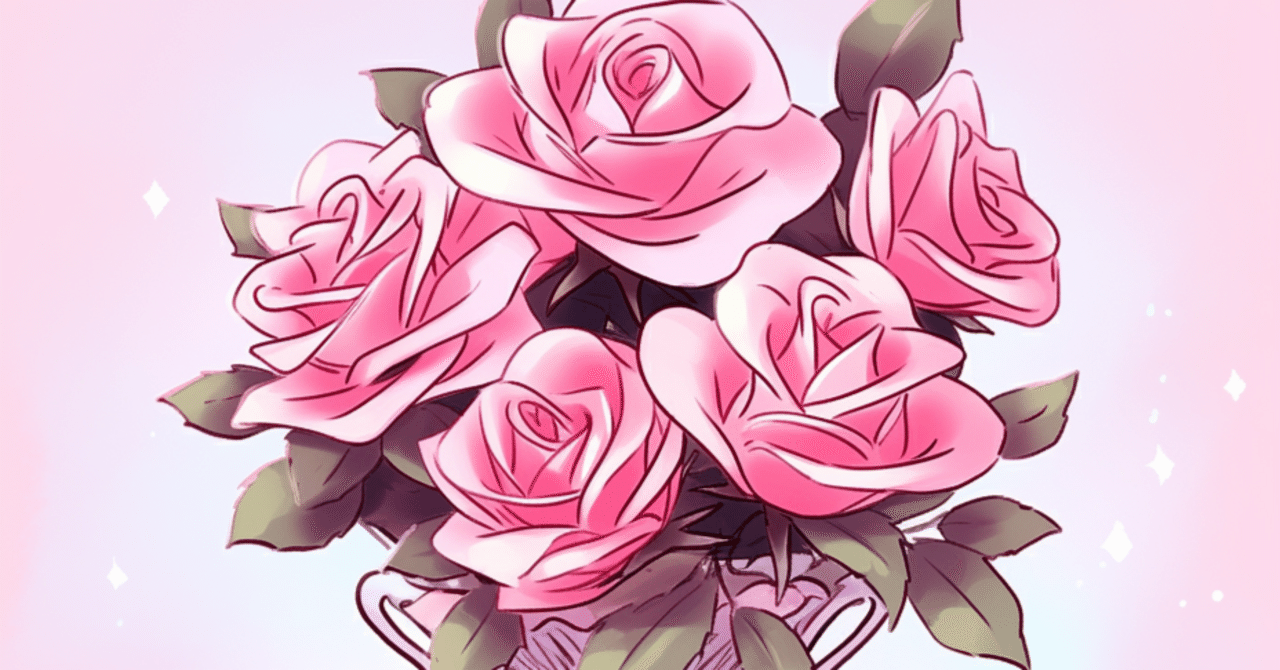 おまじない画像【ピンクの薔薇】AIイラスト｜めーちゃん