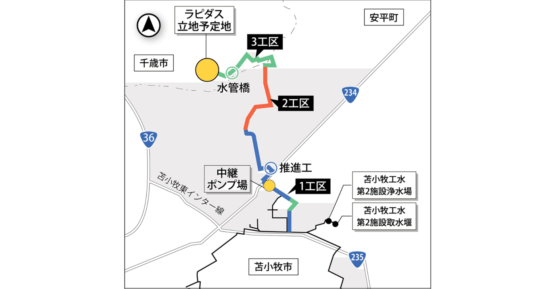 苫小牧】ラピダス向け工業用水 岩倉、宮坂、中山の各共同体が