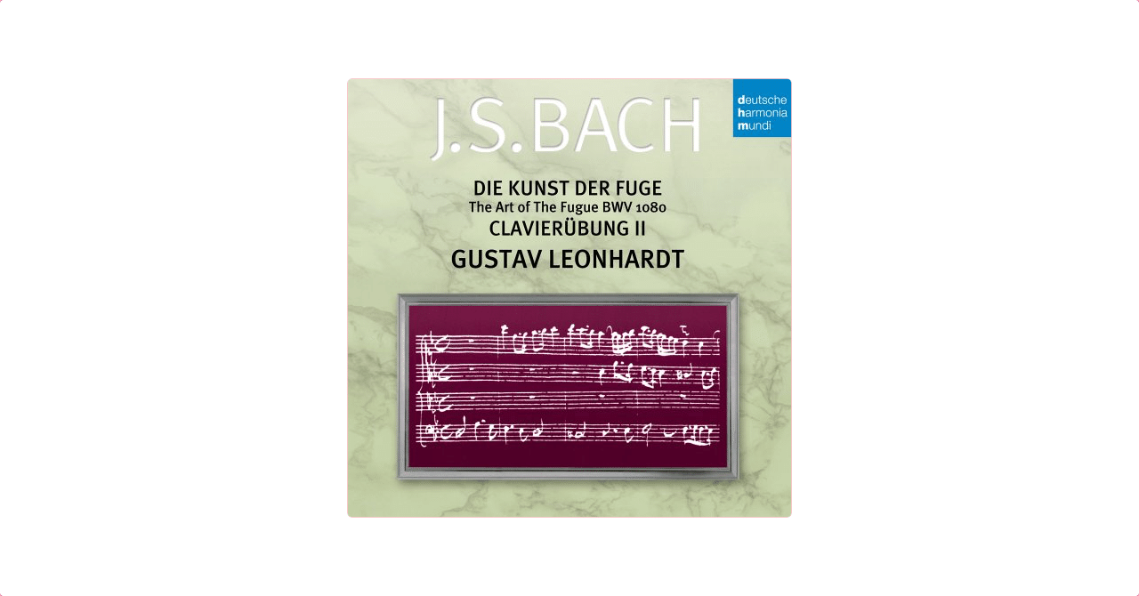 売約済】レオンハルト／バッハ:フーガの技法、イタリア協奏曲