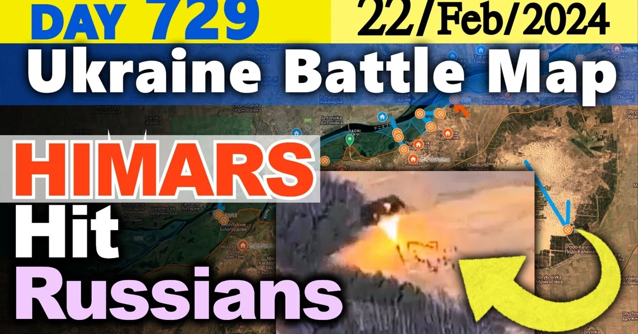 Day 729 [Ukraine War Map] HIMARS on Russians! Big Loss before RAF's ...