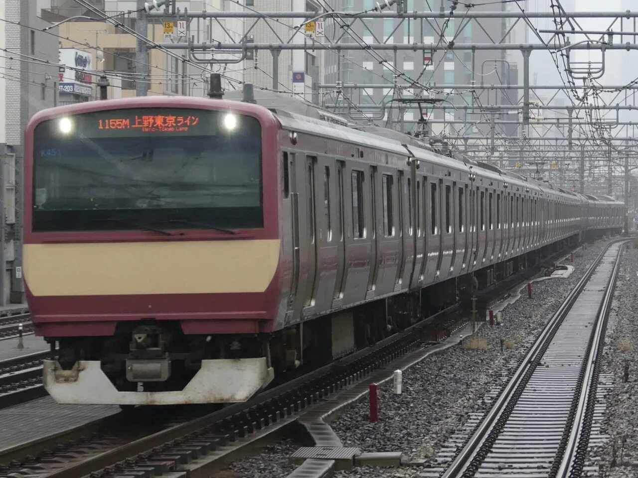 2024年2月22日 E531系常磐線赤電ラッピング 15両編成での運転｜金魚
