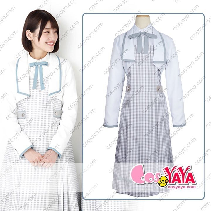 Cosyaya Com 日向坂46制服格子柄ワンピース 衣装コスプレ衣装 淡く上品なライトグレー格子柄スカートが可愛くて上品感が感じる とてもエレガントな一着 男性用サイズ 女性サイズ対応 Cosyayaya Note