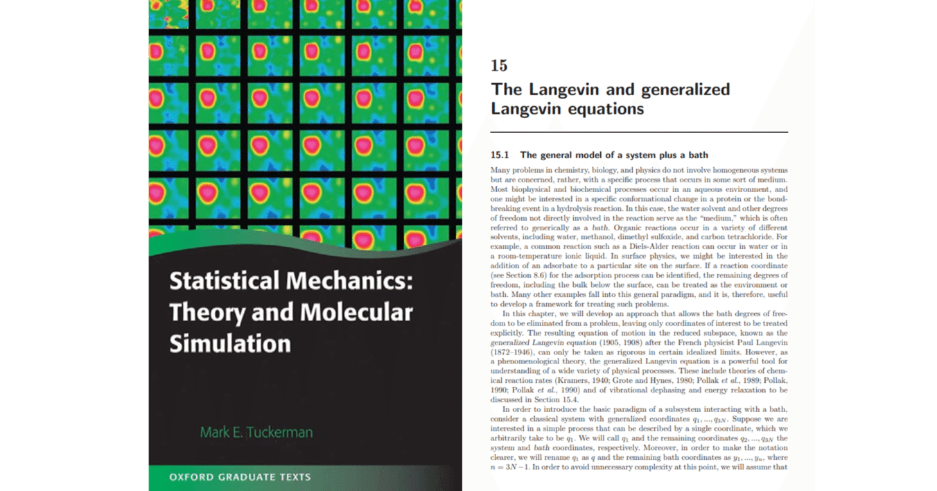 Statistical Mechanics: Theory and Molecular Simulation Chapter 15 - The  Langevin and generalized Lang｜nori