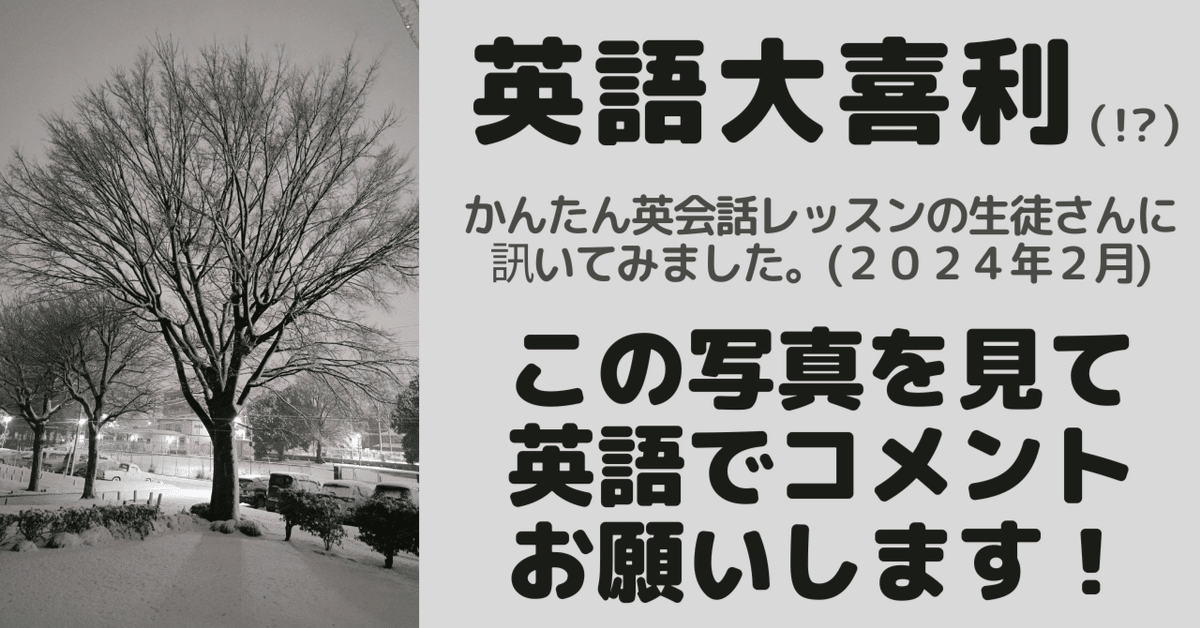 コメントお願いします