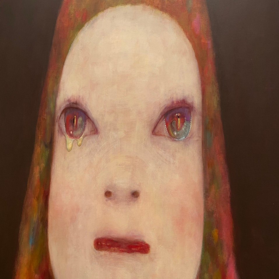 奈良美智　”space cat ” 1991年　スペースキャット　額装済み 雪の中の展覧会ー奈良美智： The Beginning Place ここから｜西島聡