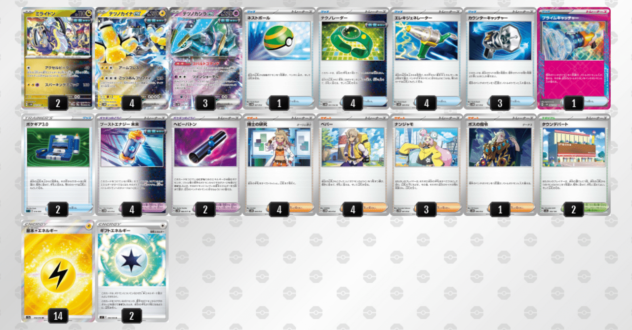 10-1優勝】未来テツノカイナexデッキ 傾向と対策｜miyabi(雅