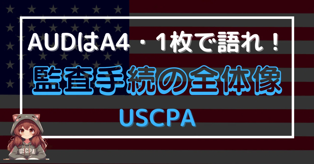 USCPA】監査手続の全体像～AUDはA4・1枚で語れ！～｜ねこかぶ＠USCPA