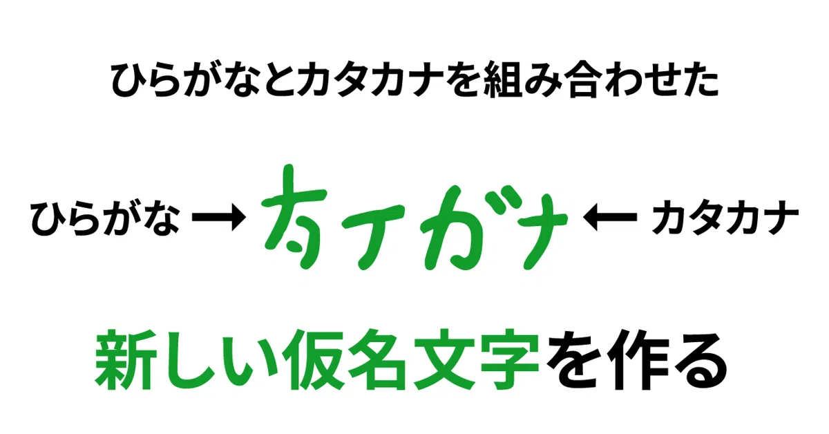 ひらがなとカタカナを組み合わせた新しい仮名文字を作る｜Tozaburo / 小林都央