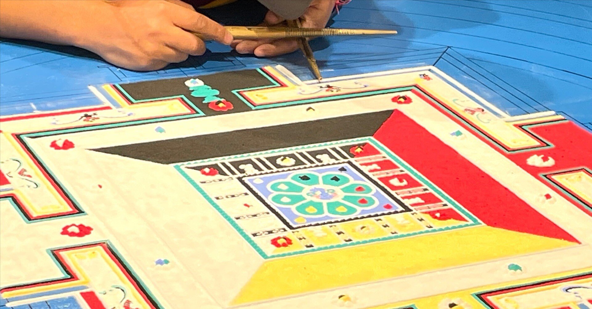 天空幻想砂マンダラの絵 天空砂マンダラ絵