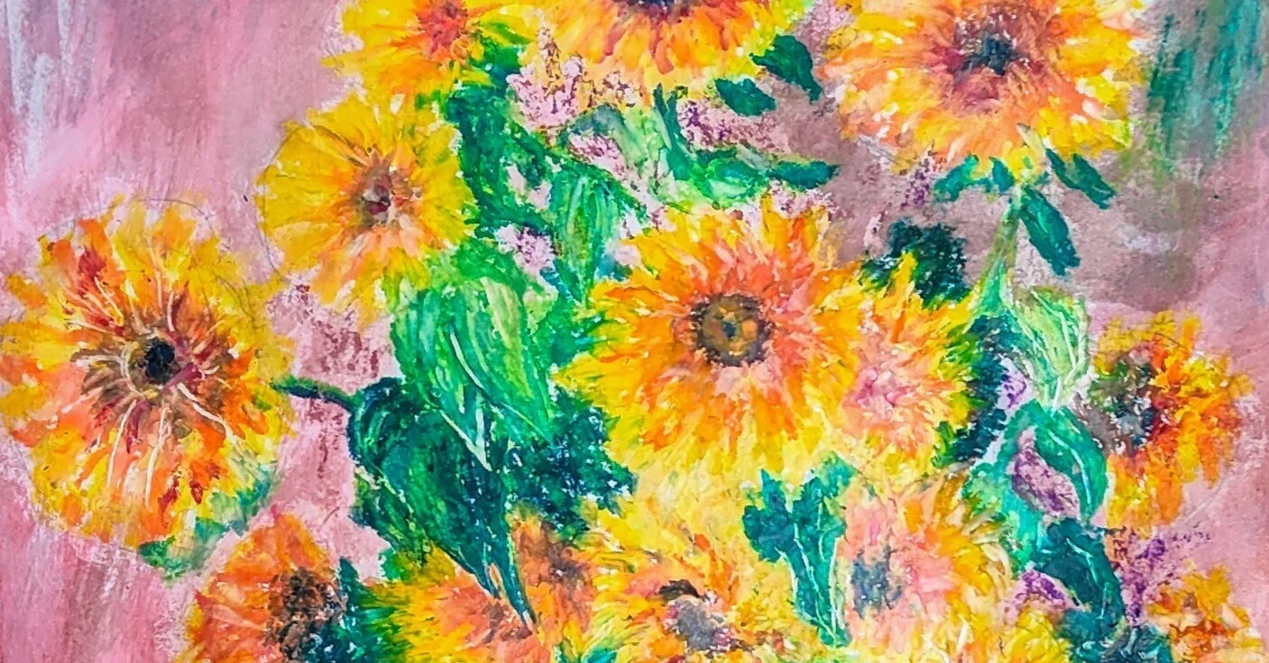 ☆アウトレット☆手書き油絵 クロード・モネ ひまわり 絵画 インテリア