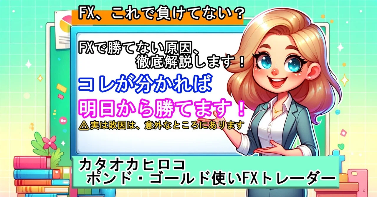 【無料note】FXで勝てない原因、理由、徹底解説します！ -FXレッスン-｜カタオカヒロコ | 🇬🇧ポンド・🪙ゴールド使いFXトレーダー ...