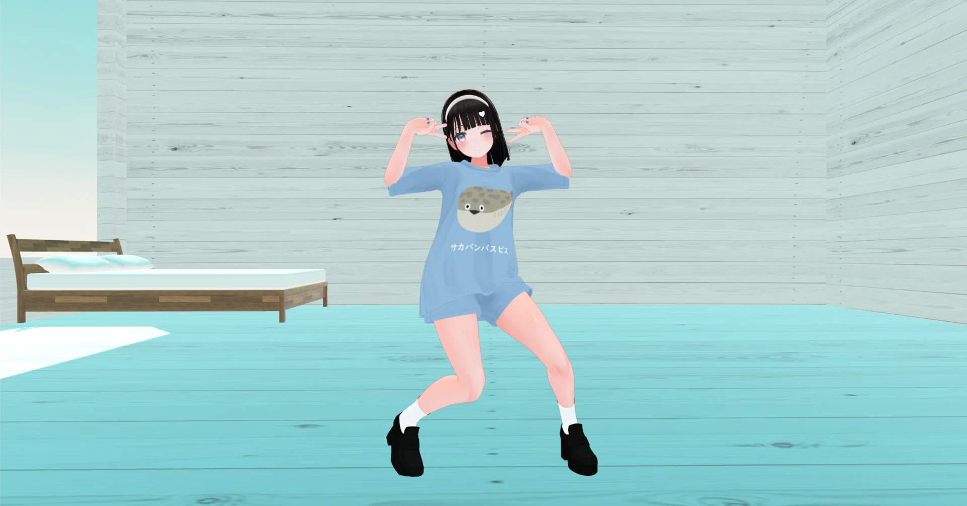 Virtual Desktop(Quest) + HaritoraX Wireless(足、膝のみ)+SlimeVRで